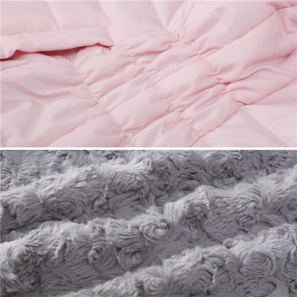 Rokka&Rolla Girls' Reversible Water-Resistant Teddy Sherpa Fleece Puffer Jacket - Picture 5 of 7